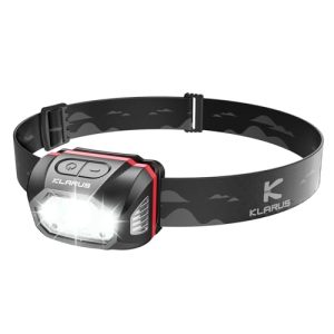 Klarus HM1 440 Lumen wiederaufladbare Gestensensor Stirnlampe, 70 Stunden Laufzeit, IPX6 wasserdichtes LED Stirnlampe fü