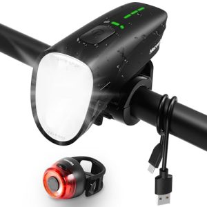 Hecosie Fahrradlicht Set für Radfahrer, Wasserdicht und 100 Lux Leuchtkraft VR900 IPX5 Zugelassen