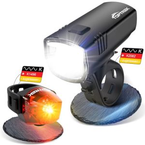 TopTrek Fahrradlicht LED Vorne 100 Lux StVZO Zugelassen Regenfest, 4 Beleuchtungsmodi Automatyczkeitsfunktion, Type-C-Sc