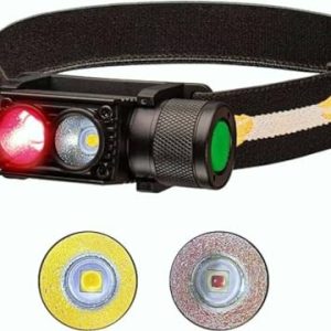 Weneasker LED Kopflampe D25LR: Wiederaufladbare Rotlicht-Taschenlampe für Joggen und Campen
