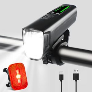 BOFFOX Fahrradlicht Set: LED Beleuchtung für Radfahrer - USB Aufladung - StVZO Zugelassen - Helle LED Lichter 100LUX