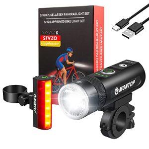 StVZO Fahrradlicht Set USB Akku - LED Beleuchtung für Kinder und Erwachsene - INKL. Front- & Rücklichter - Kids & Adult