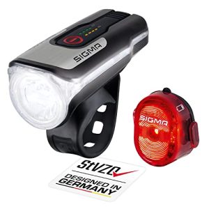 Sigma LED Fahrrad Licht Set Aura 80 & Nugget II | StVZO zugelassenes, akkubetriebenes Vorderlicht und Rücklicht | spritz
