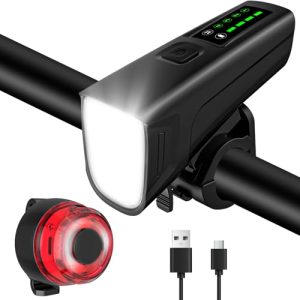 [Fahrrad Licht Set Lightsense 100 Lux Vorne Und Rückengerät Für MTBận]}, IPX5 Wasserdicht USB Aufladbar, Stvzo Zugelasse
