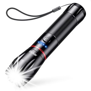 Blukar LED Taschenlampe Aufladbar - Extrem Helle Zoombare Lampe für Outdoor-aktiv Auch ap, IPX6 Wasserdichte, 2000 Lumen