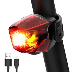Tavaler Fahrrad Rücklicht USB-C Aufladbar Batterie LED Rücklicht Fahrrad Akku StVZO Zugelassen IPX4 Wasserdicht für Renn