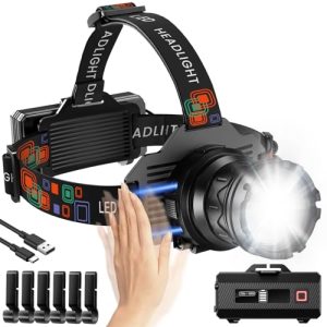 TININ Stirnlampe Led Wiederaufladbar für Outdoor-Lover bei Touren und Wanderungen 5 Lichtmodi & IPX7 Wasserdicht 100000