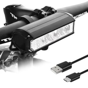 Glückpa LED Fahrradlicht Vorne 1400 Lumen, 4500mAh Akku, 5 Lichtmodi, USB C
