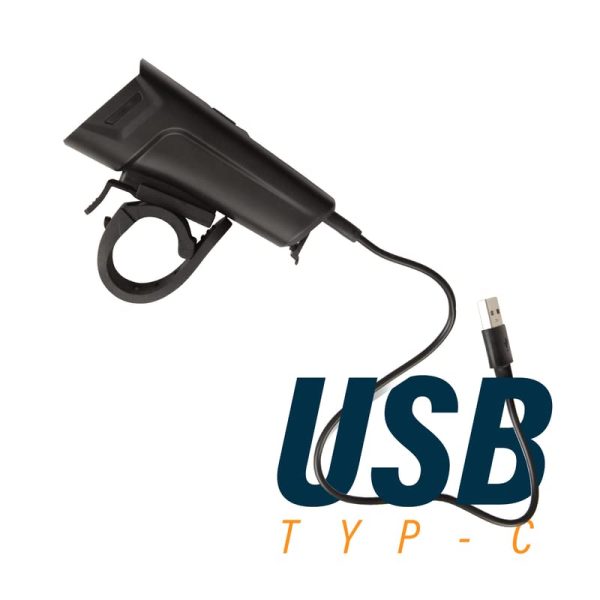 LED Premium Fahrradlicht Akku - 100/75/50 LUX - USB Wiederaufladbare Lampe Schwarz LED Premium Fahrradlicht USB - 100/7
