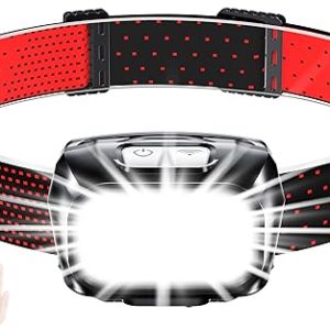 Blukar LED Stirnlampe Wiederaufladbar für Erwachsene - 2000 Lumen IPX5 Wasserdicht - Ideal für Joggen, Camping & Angeln