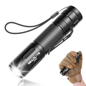 GEARLITE Led Taschenlampe Aufladbar für Outdoor-Enthüllung Höhere Helligkeit 2000 Lum mit 3 Lichtmodi, IDEALE Kampflampe