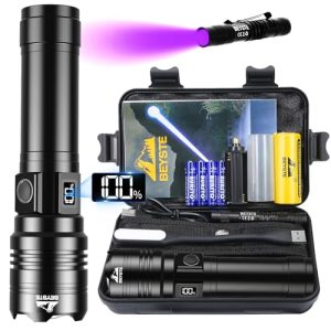 BEYSTE Extrem Hell LED Taschenlampe Batteriebetrieben, Starke notfallbereite Taschenlampe für Outdoor Aktivitäten, Wasse