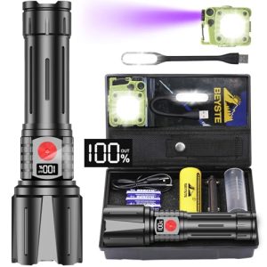 BEYSTE Militärische LED Taschenlampe Aufladbar 1000000 Lumen Wasserdicht Outdoor Notfälle | BEYSTE Starke LED Taschenla