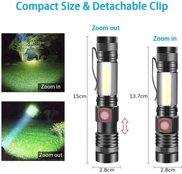 Karrong Taschenlampe LED Aufladbar für Outdoor Aktivitäten Extrem Hell 3000 Lumen Wasserdicht