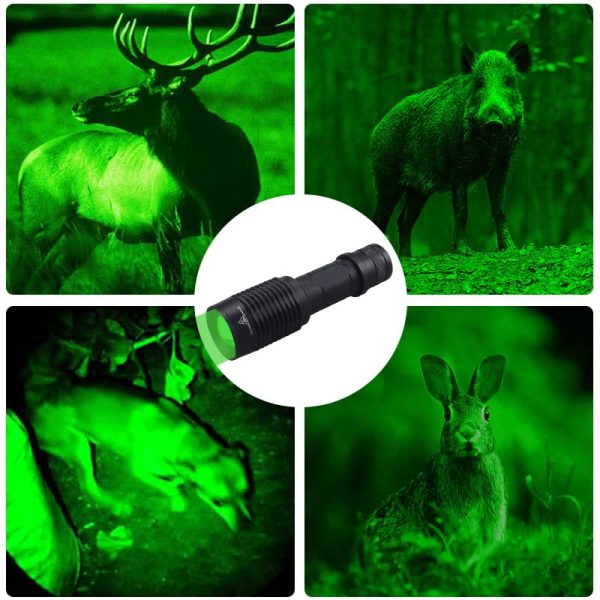 WESLITE Grün Licht Taschenlampe 1200 Lumen für Jagdaktivisten Mit Kabelschalter